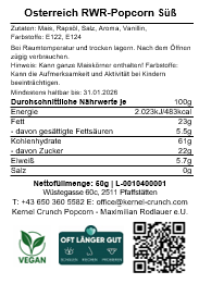 Österreich Popcorn Rot-Weiss-Rot